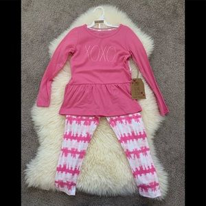 Rae Dunn Girl Pink Two Piece Set Size 6X